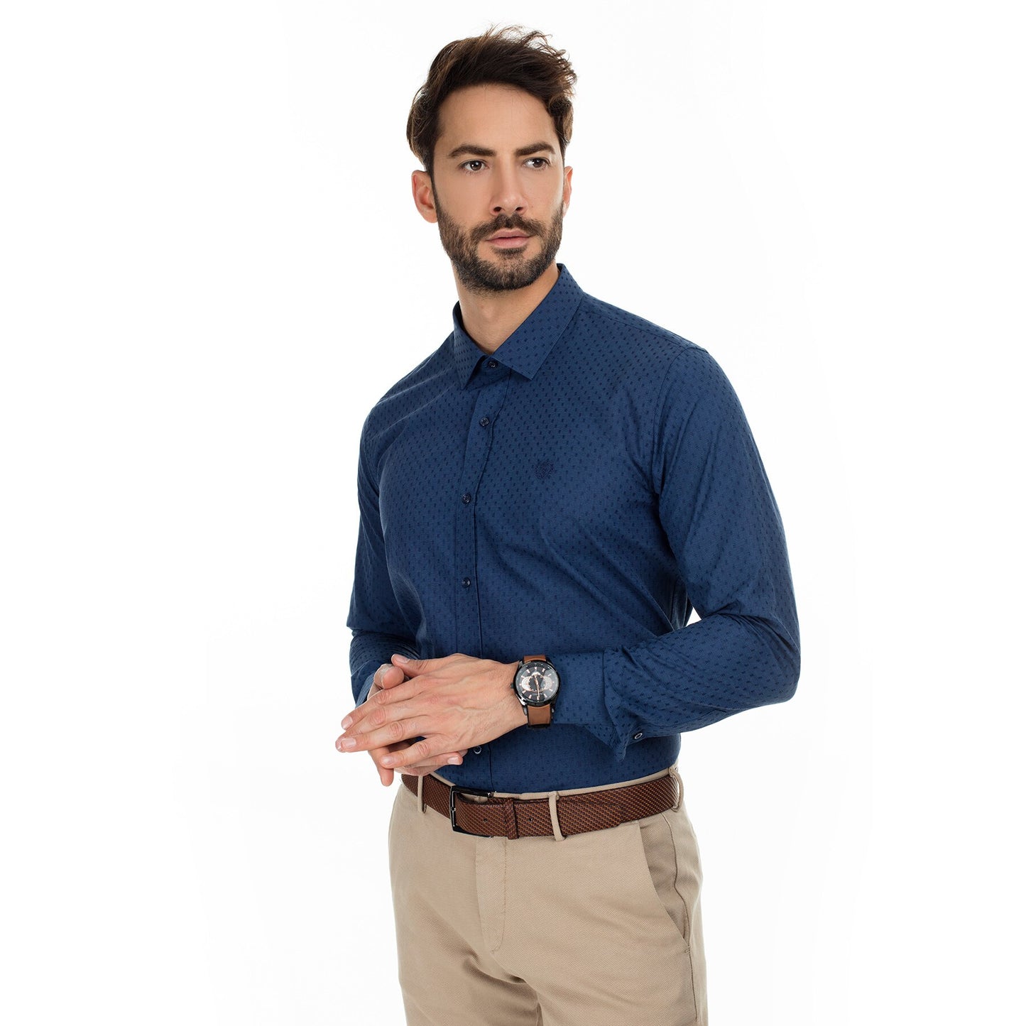 Slim Fit košile s dlouhým rukávem