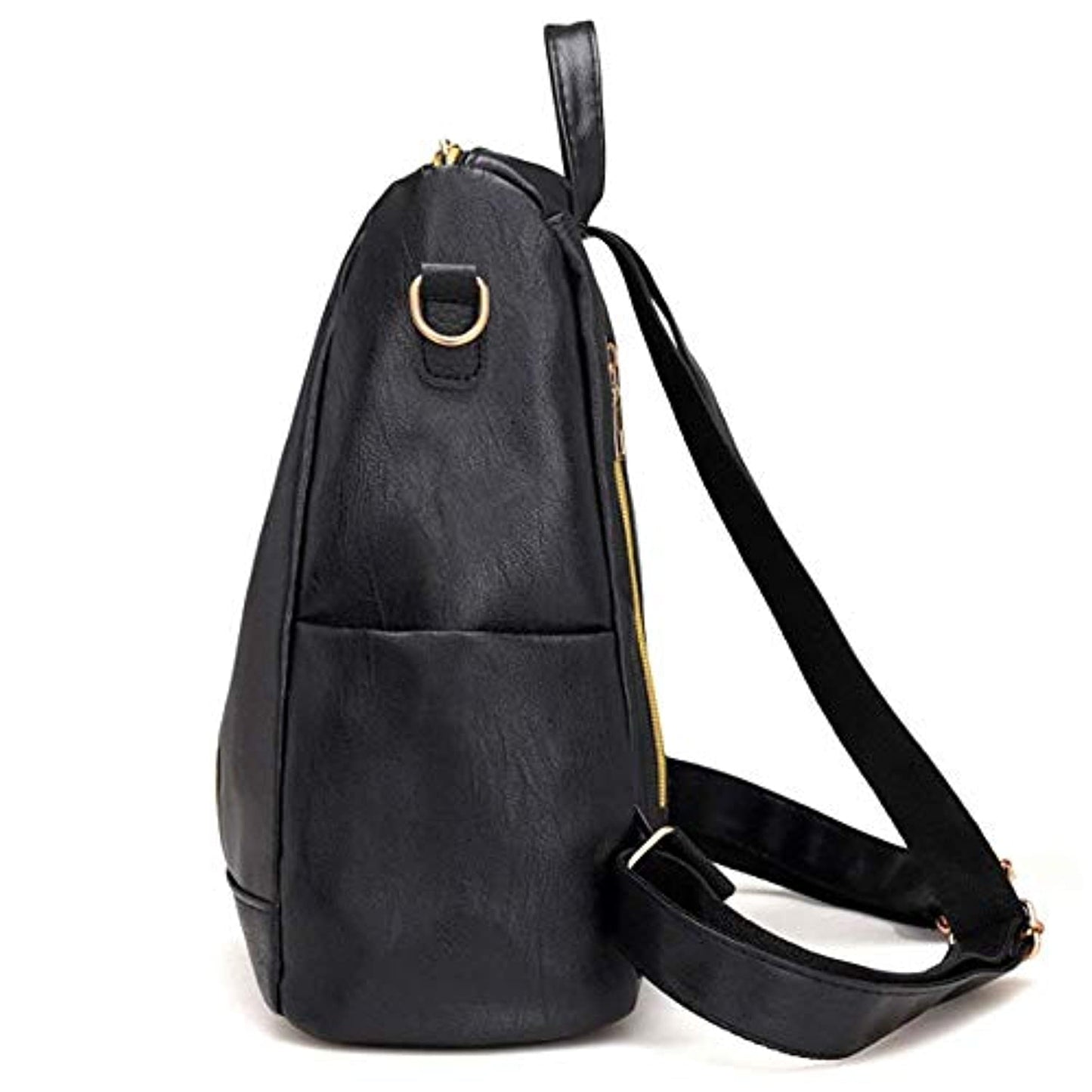 Leather Black Backpack