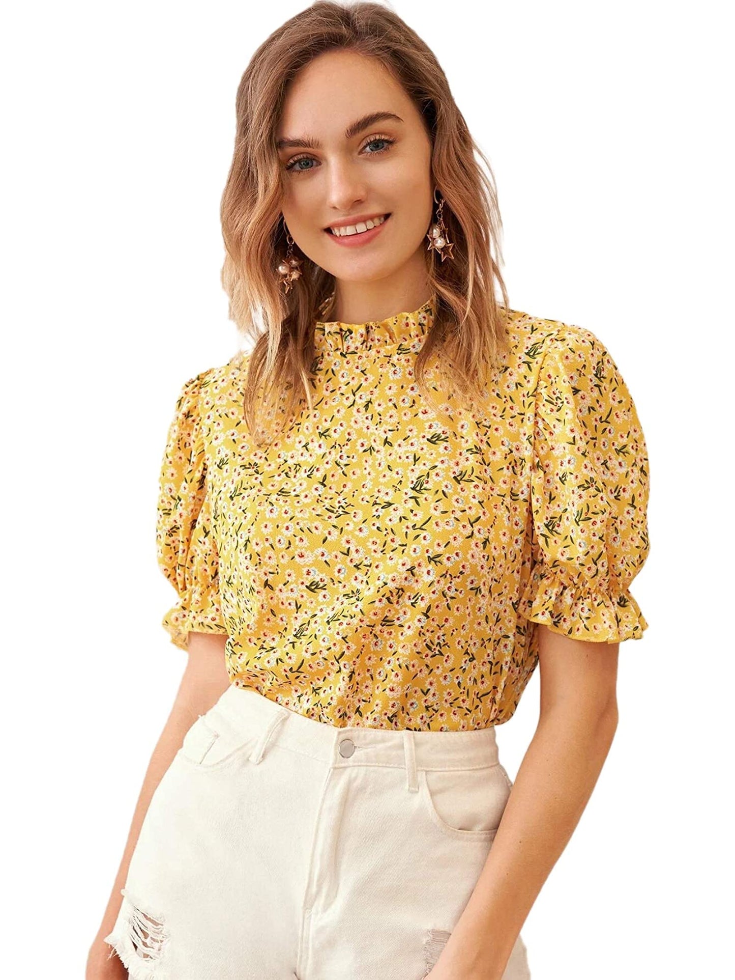 Floral Short Sleeve Blouse