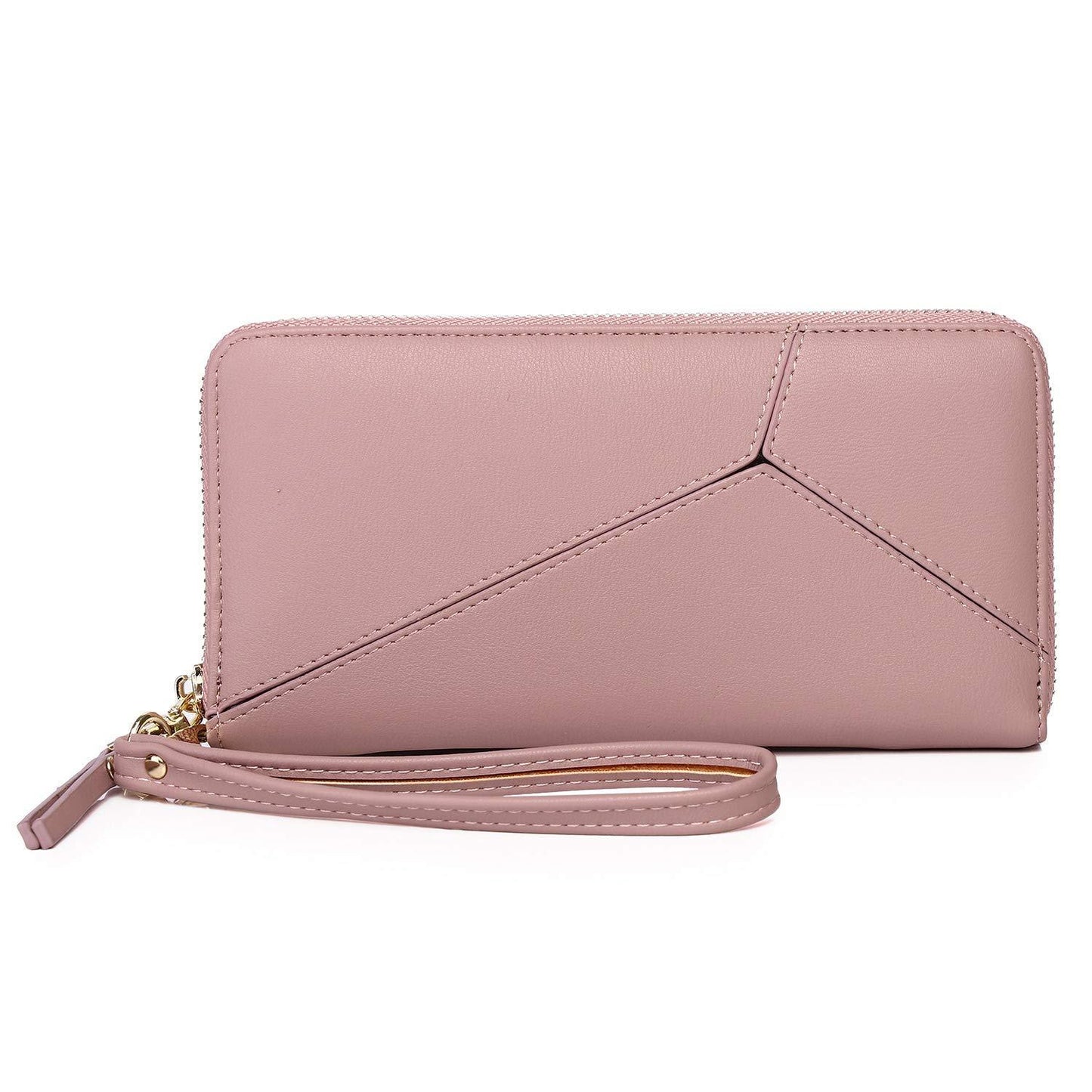 Leather Zip Clutch