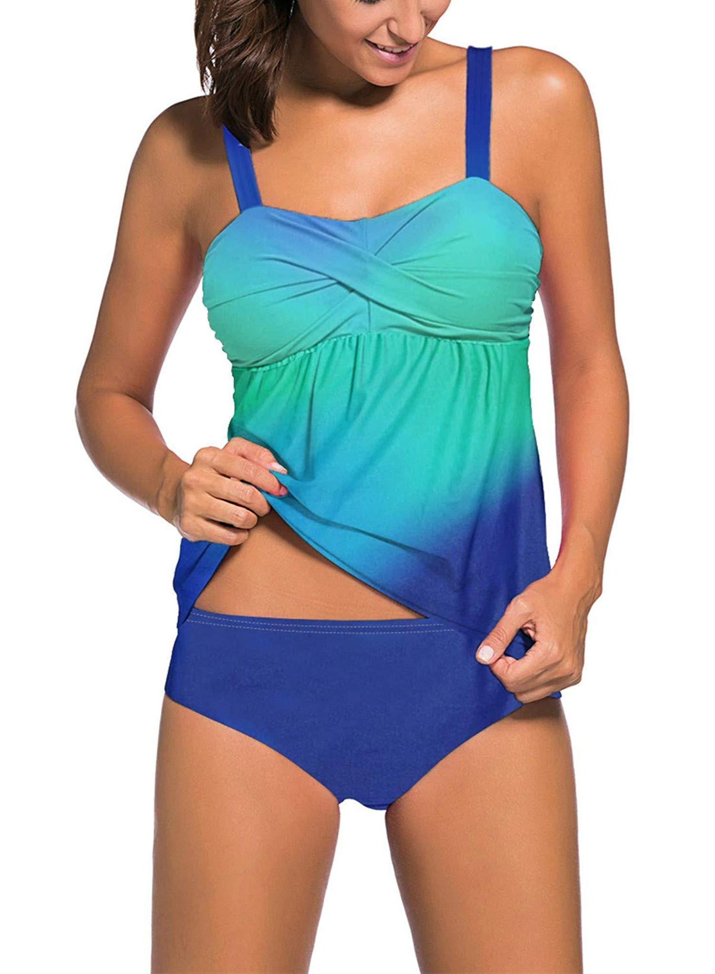 Solid Ruched Swimsuit