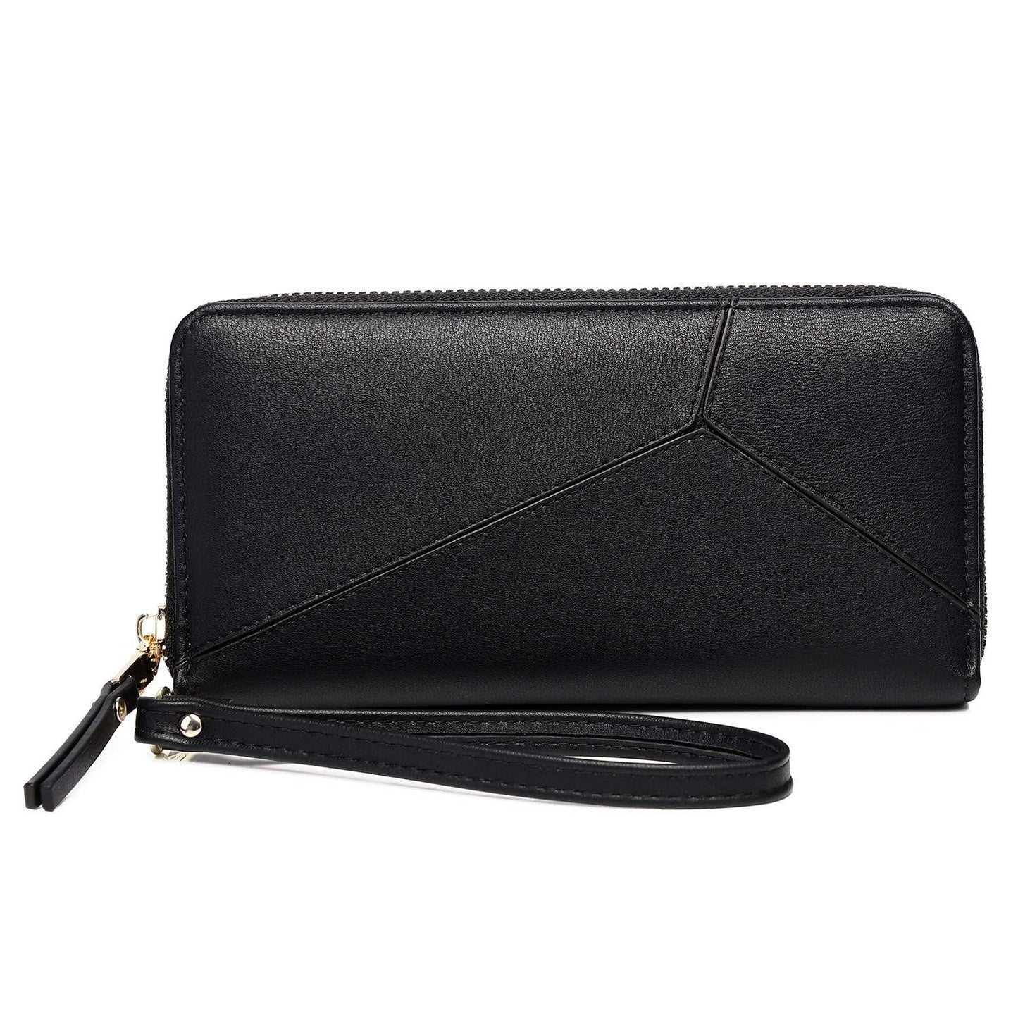 Leather Zip Clutch