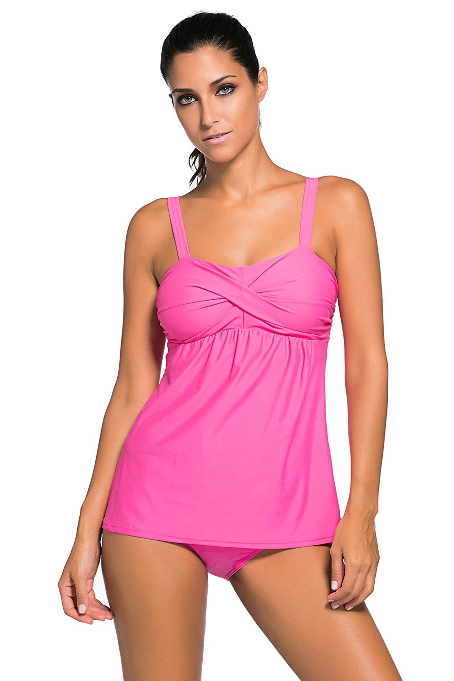 Solid Ruched Swimsuit