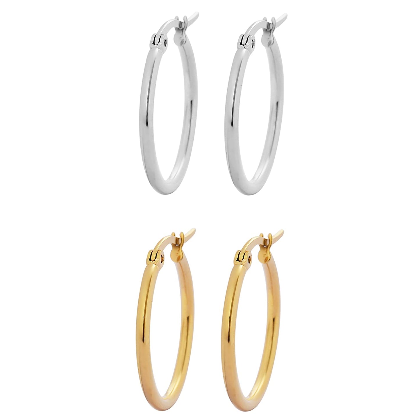 Rounded Hoops Earrings