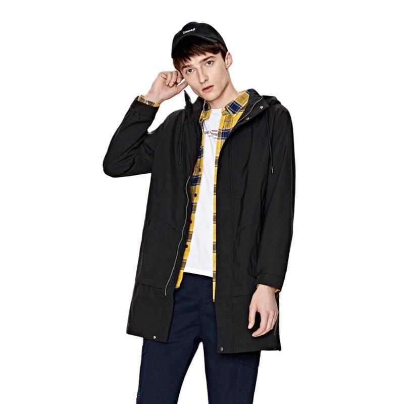 Hooded Mid-length Woven Trench