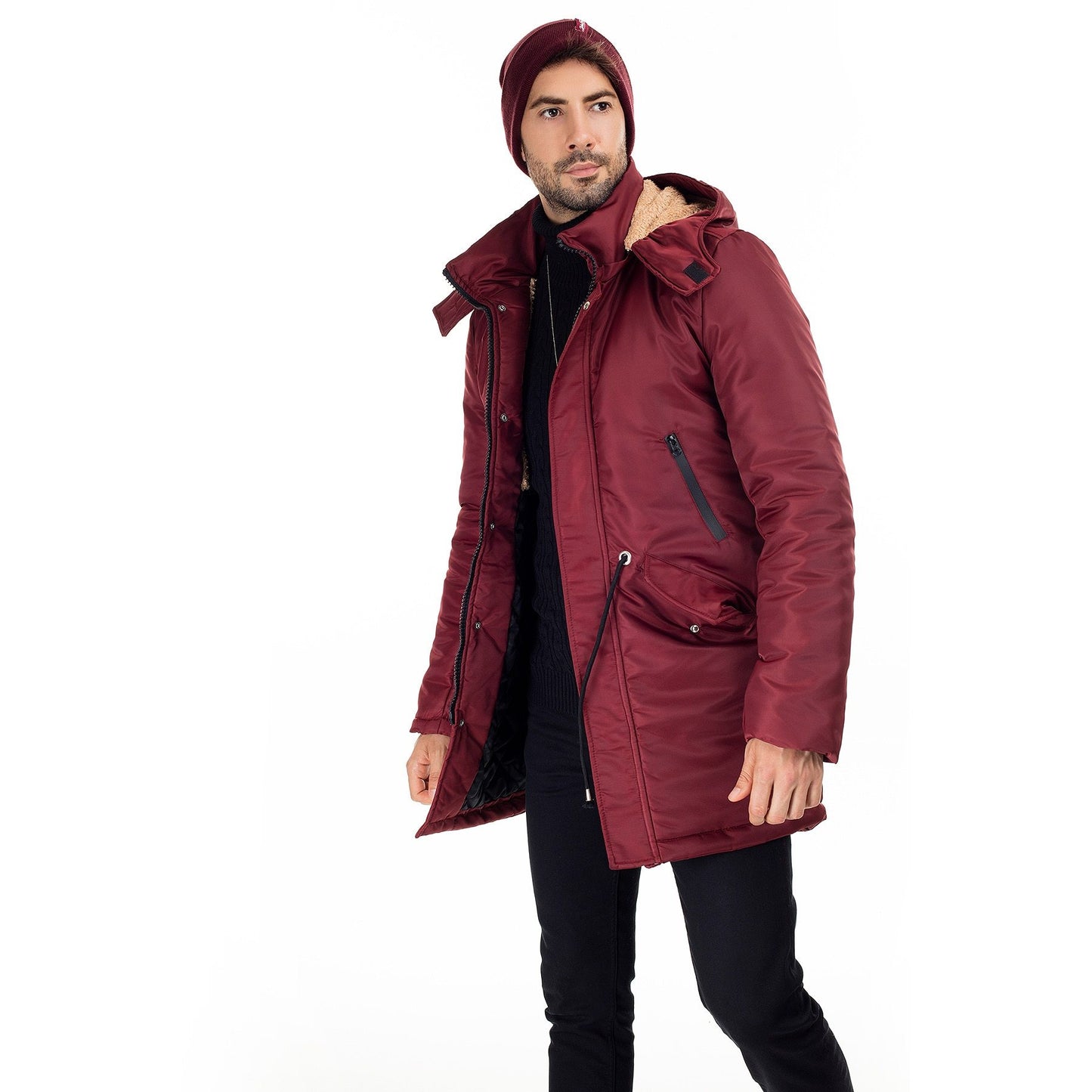 Hooded Slim Fit Coat