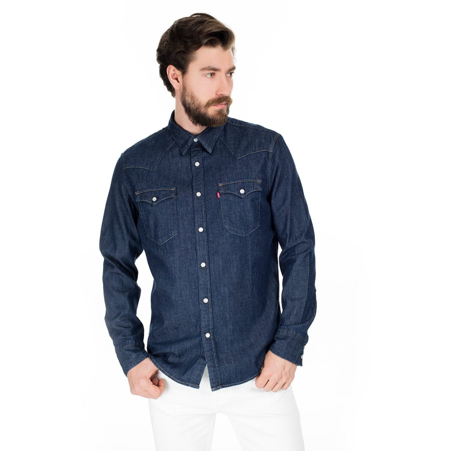 Denim Silk Shirt