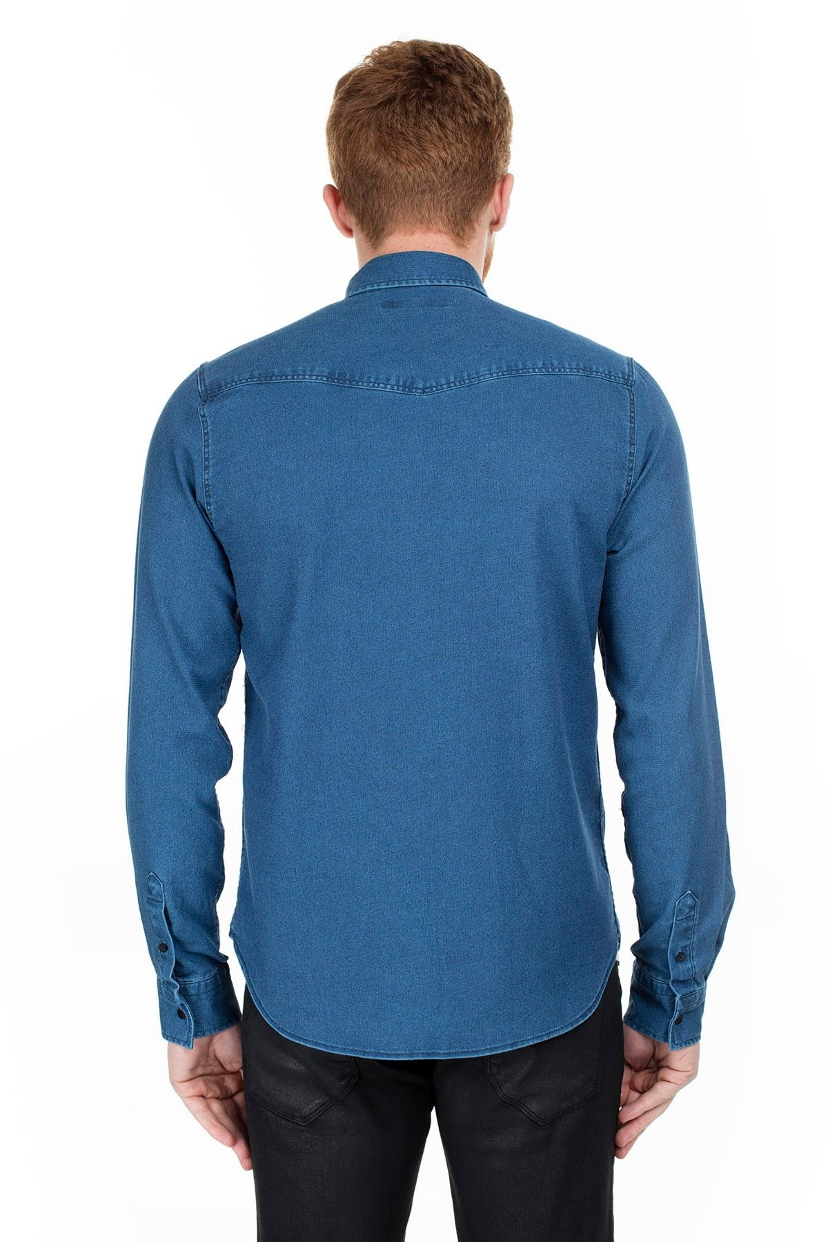 Pockets Blue Shirt