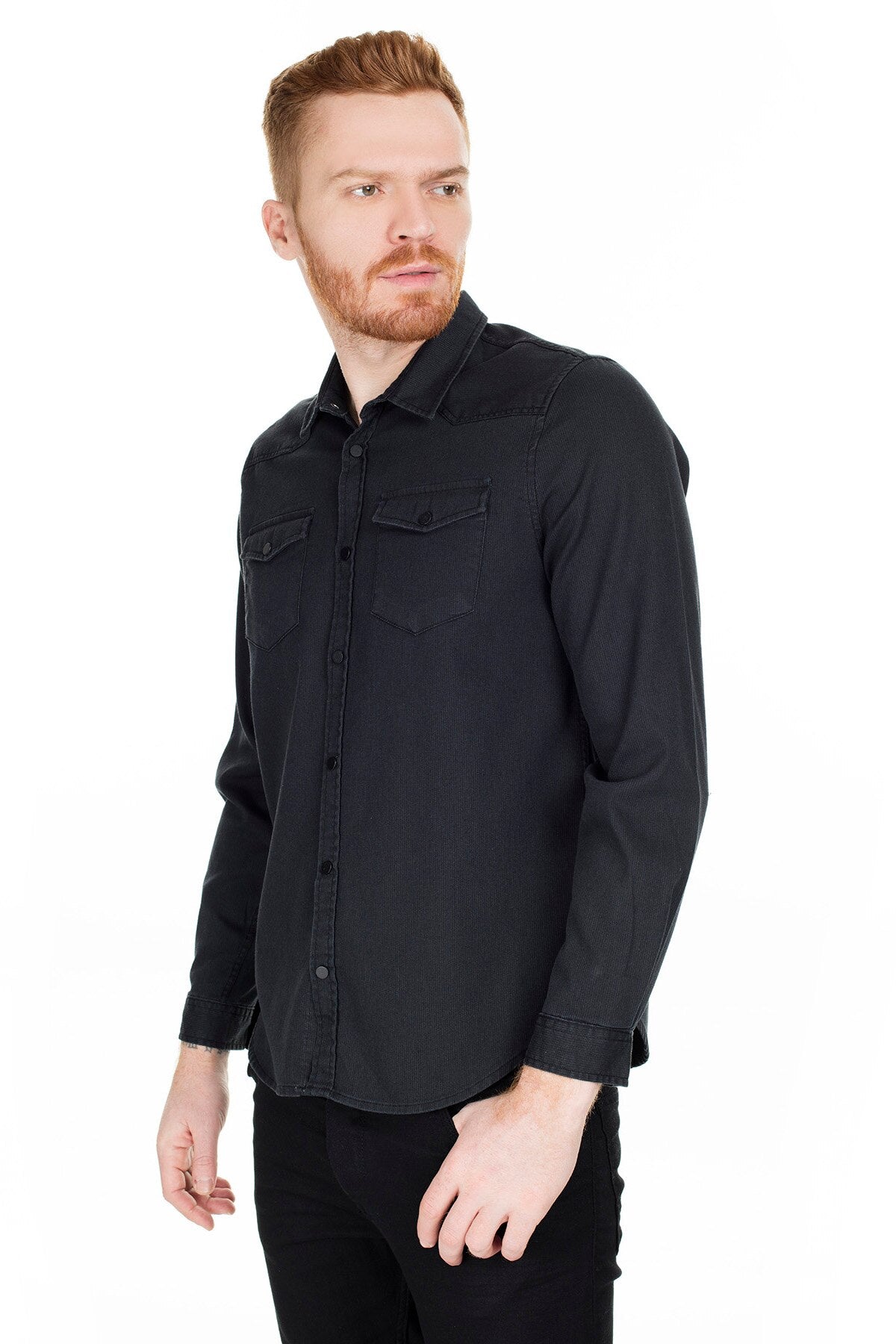 Pockets Black Shirt