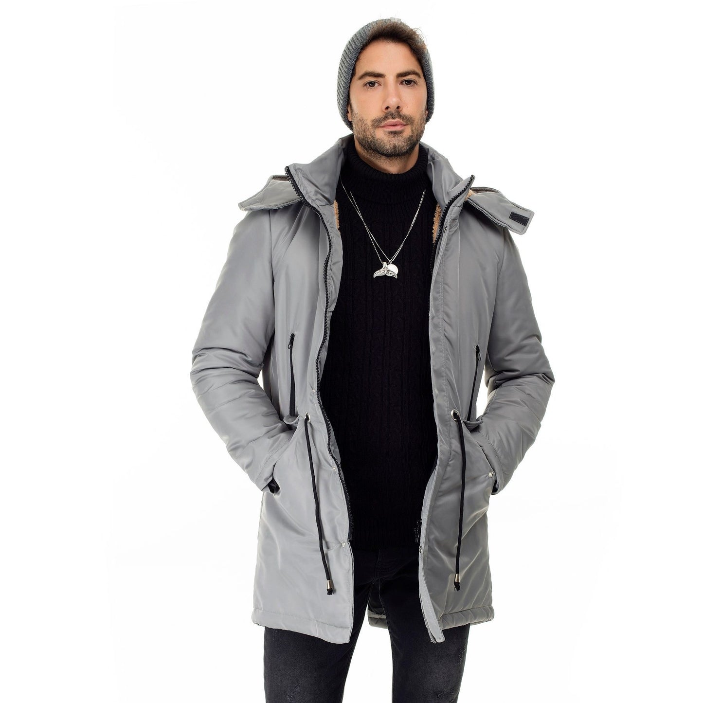 Hooded Slim Fit Coat