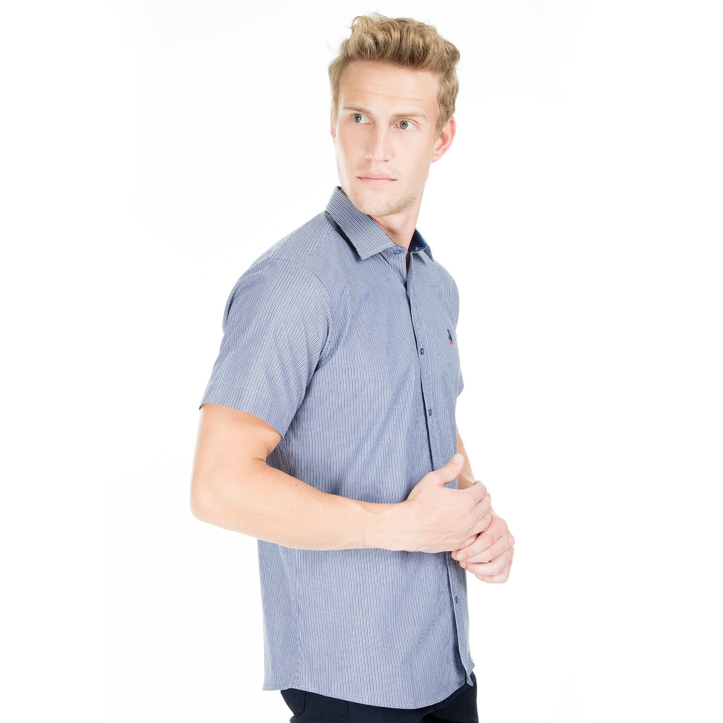 Short Sleeve Blue Shirt