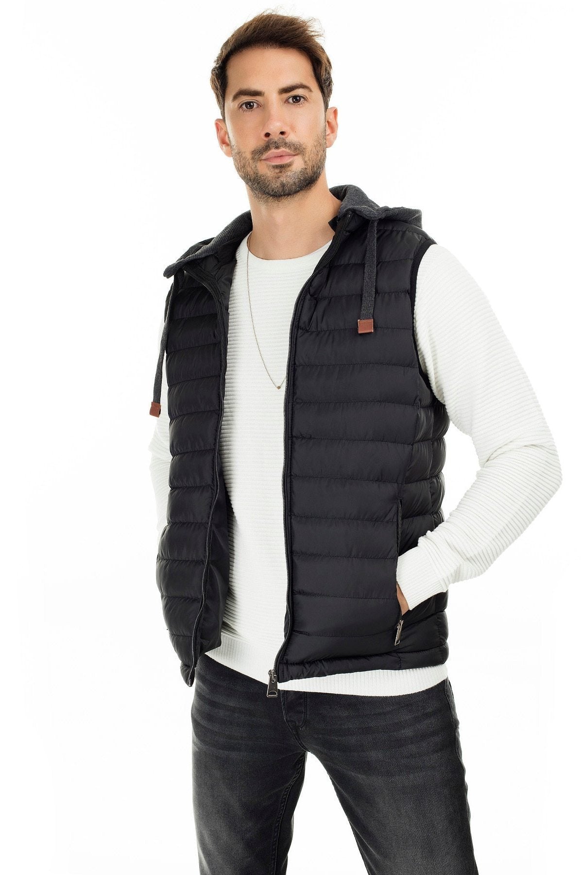 Hooded Slim Fit Vest