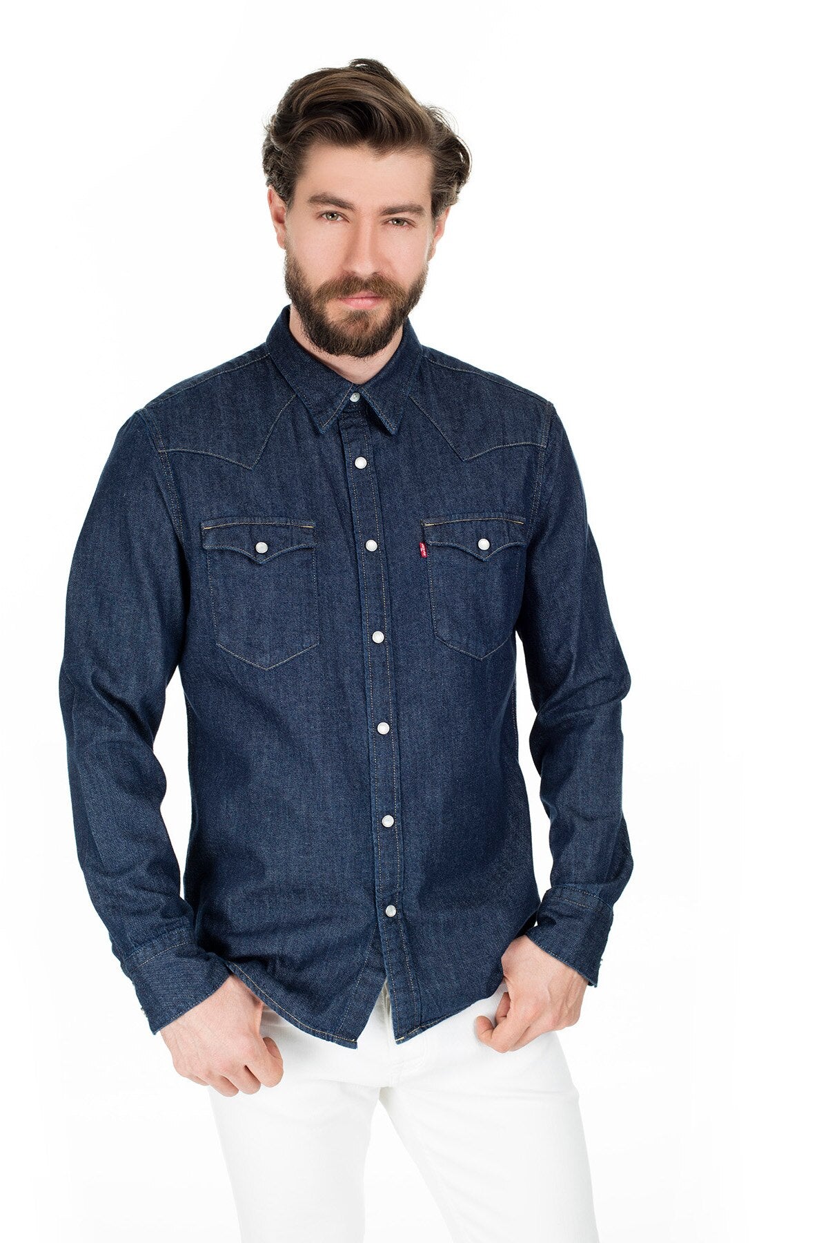 Denim Silk Shirt