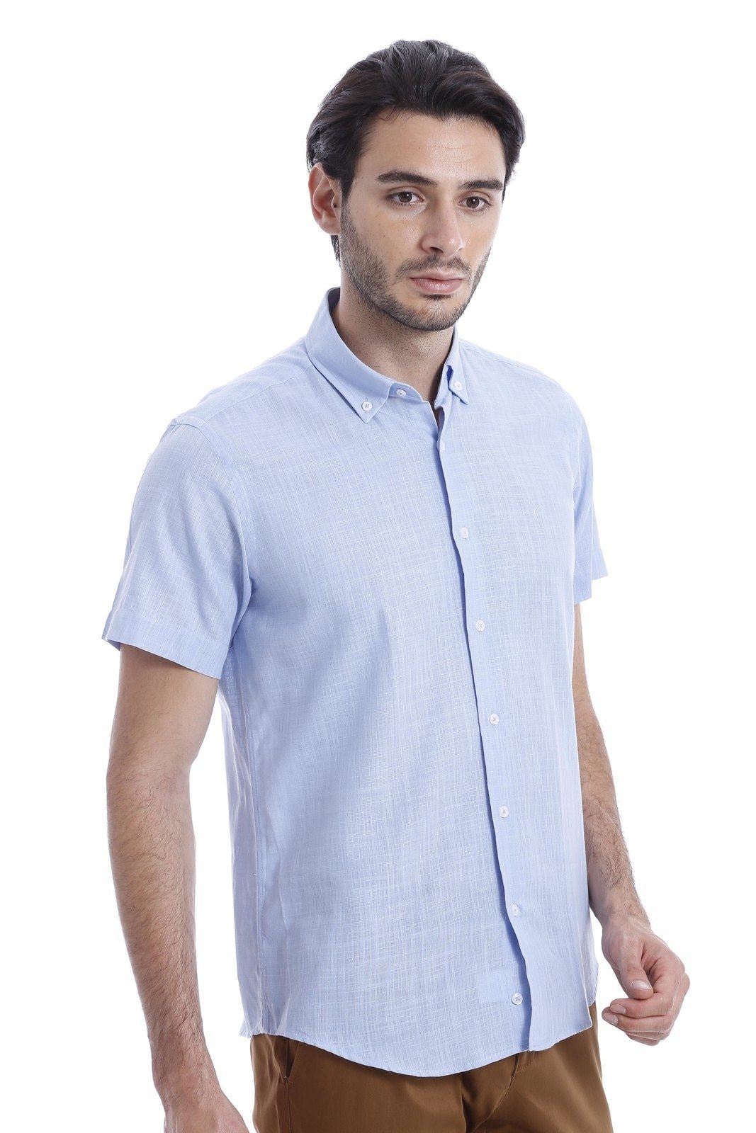 Linen Touch Blue Shirt