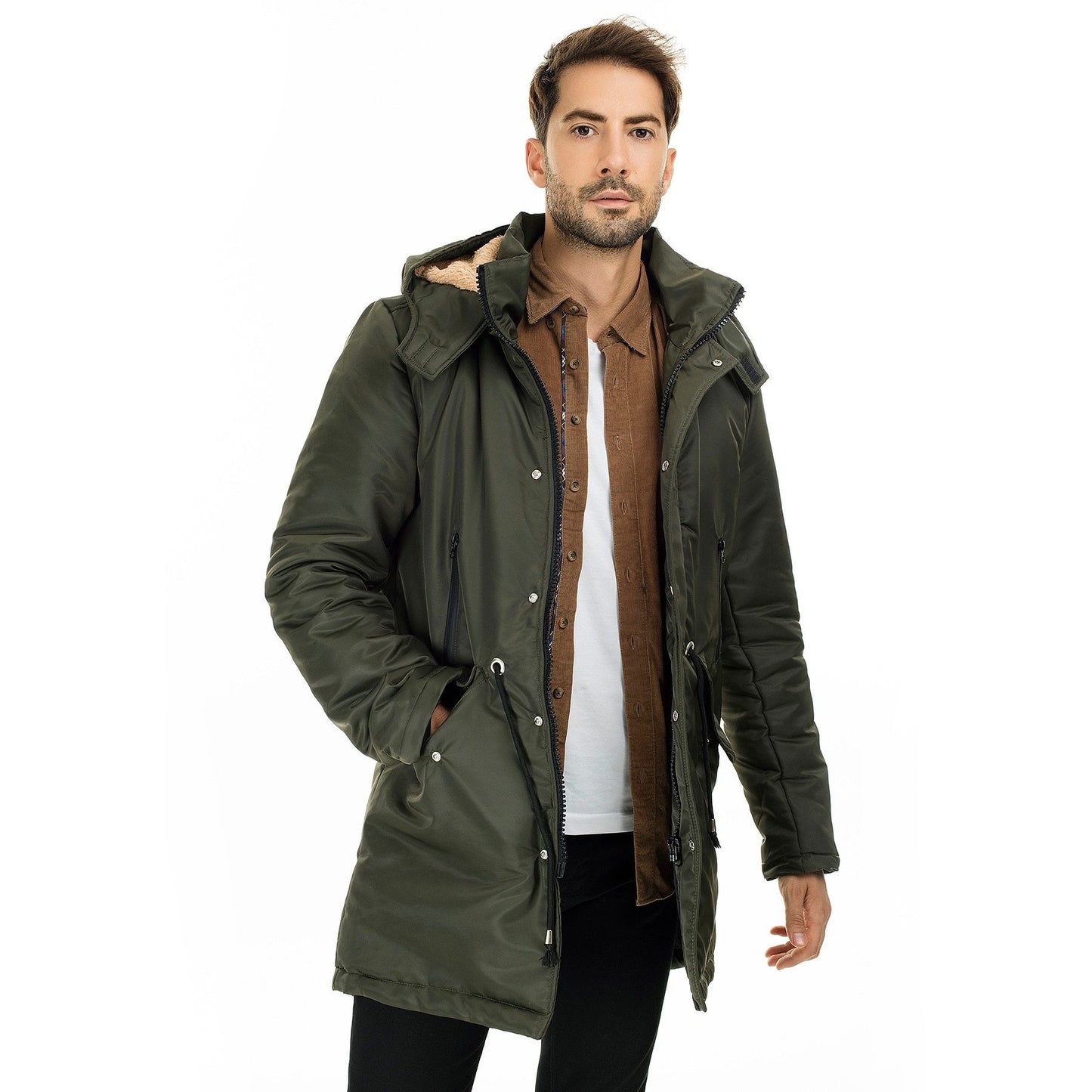 Hooded Slim Fit Coat