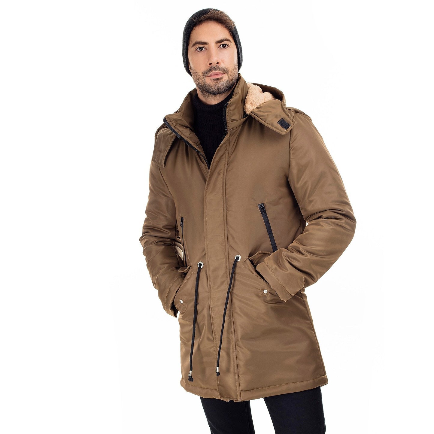 Hooded Slim Fit Coat