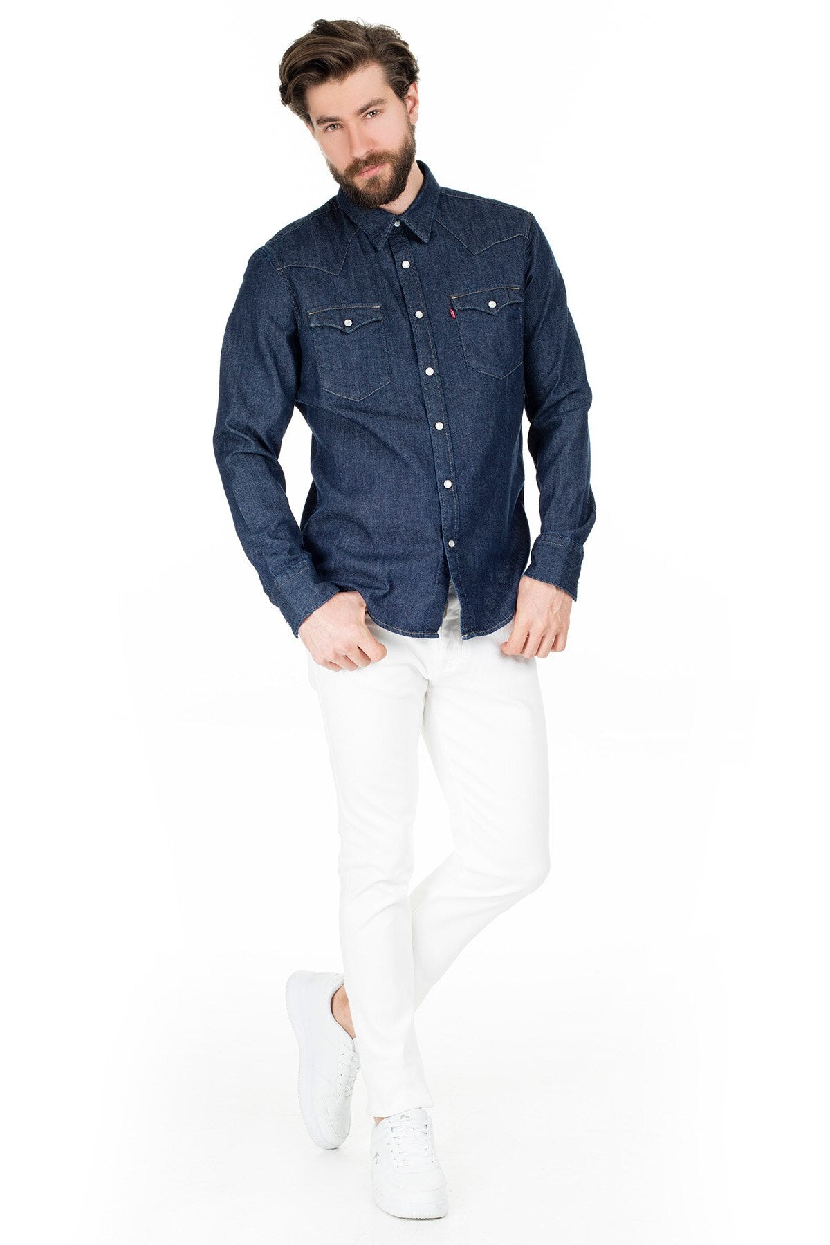 Denim Silk Shirt