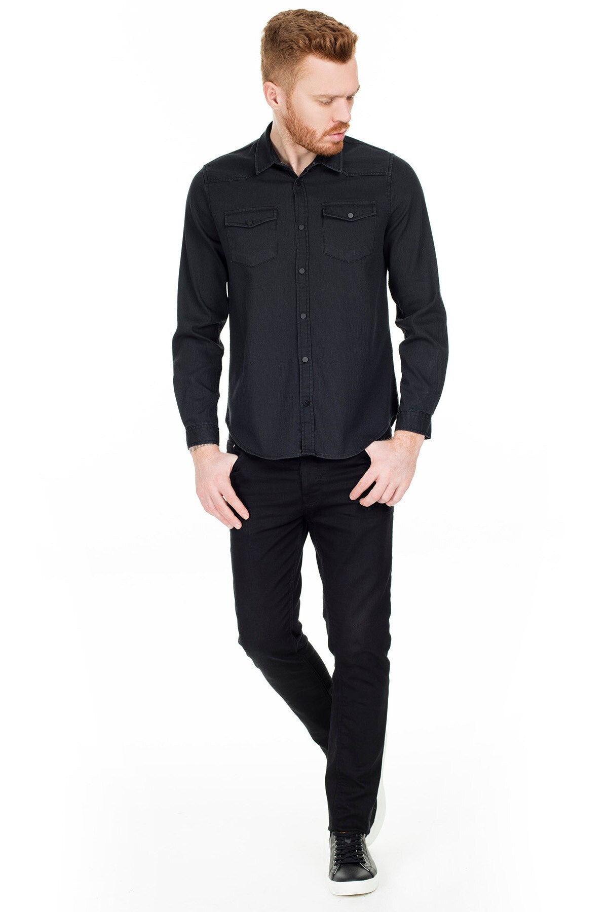 Pockets Black Shirt